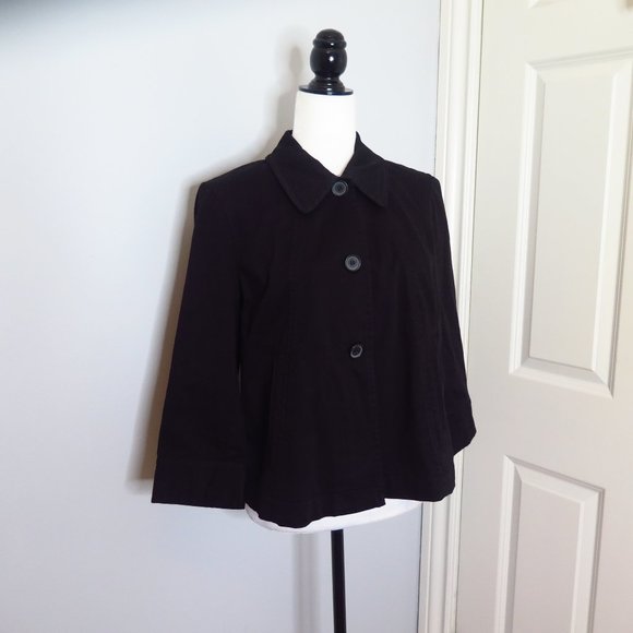 Classic Black Pea Coat - Picture 3 of 15